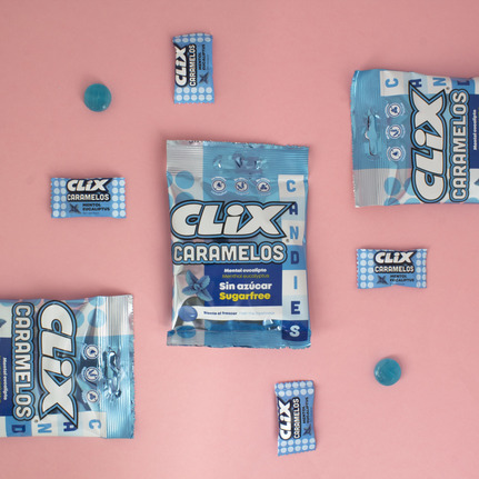 CLIX CARAMELOS MENTOL S/A 20Bx21GR