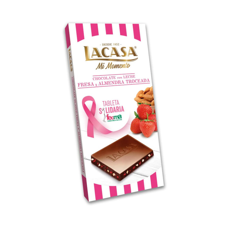 PK TABLETA LACASA FRESA Y ALMENDRA 100 GR (20)