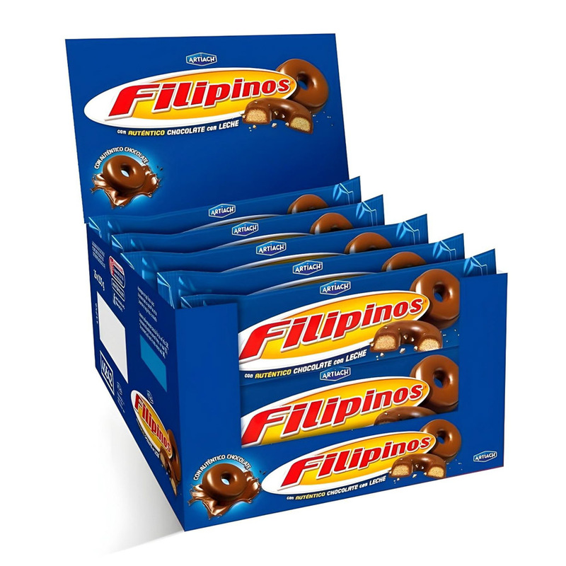 FILIPINOS CHOCOLATE CON LECHE 93+35G 12 UDS